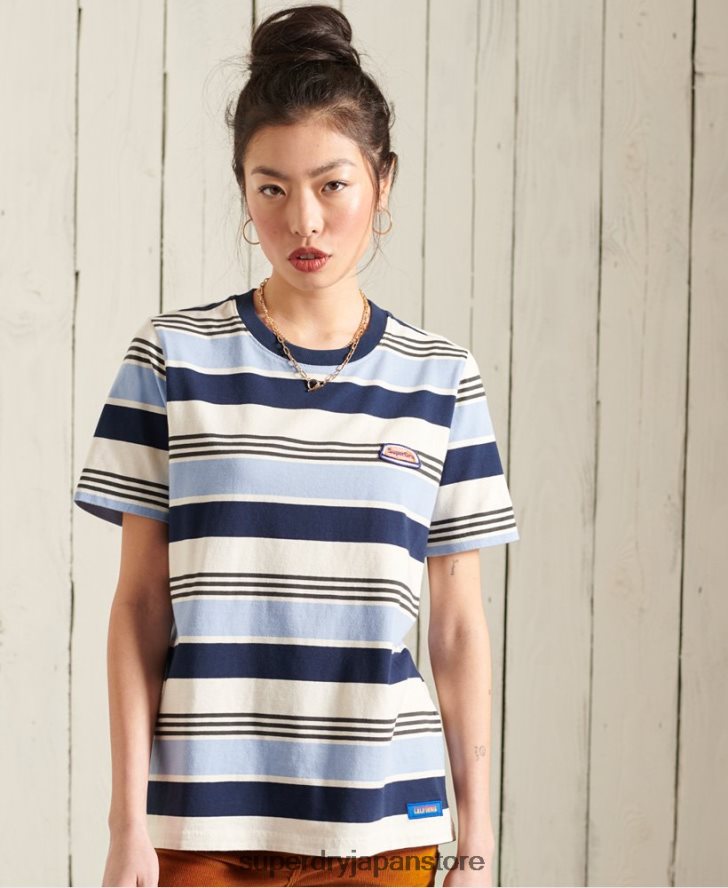 カリサーフクラシックTシャツ 女性 Superdry 衣類 青 2J62PZ6270