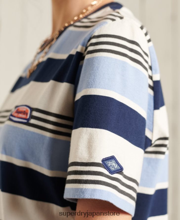 カリサーフクラシックTシャツ 女性 Superdry 衣類 青 2J62PZ6270