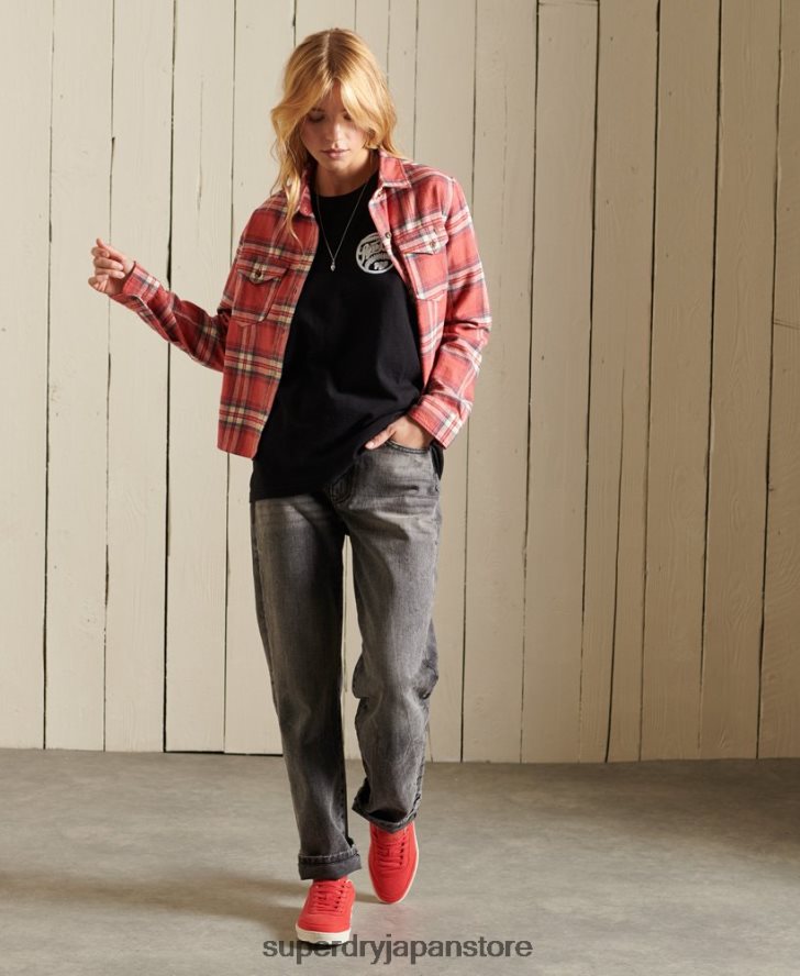 ブラックアウトTシャツ 女性 Superdry 衣類 黒 2J62PZ6274