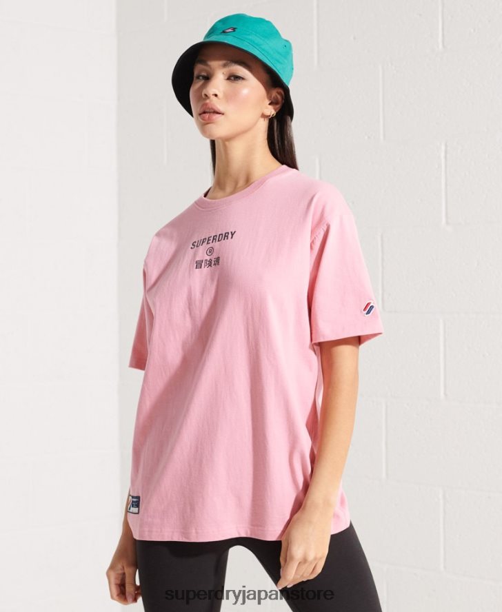 コーポレートロゴ ブライツ Tシャツ 女性 Superdry 衣類 ピンク 2J62PZ6278