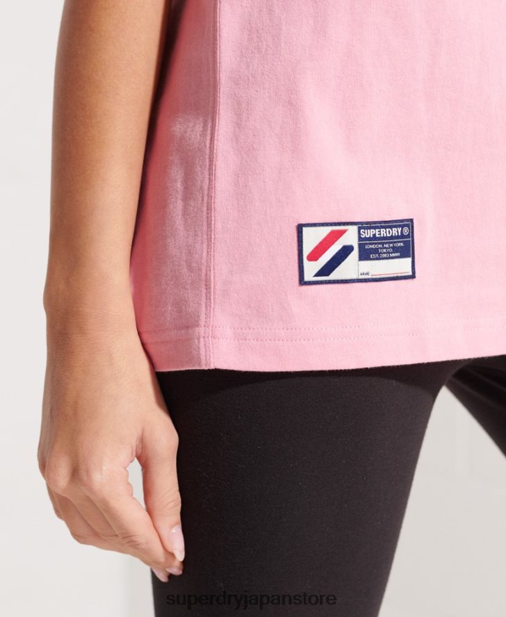 コーポレートロゴ ブライツ Tシャツ 女性 Superdry 衣類 ピンク 2J62PZ6278