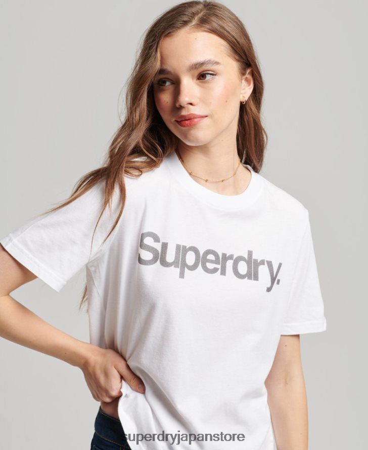 コアロゴTシャツ 女性 Superdry 衣類 白 2J62PZ6279