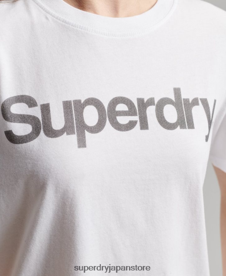 コアロゴTシャツ 女性 Superdry 衣類 白 2J62PZ6279