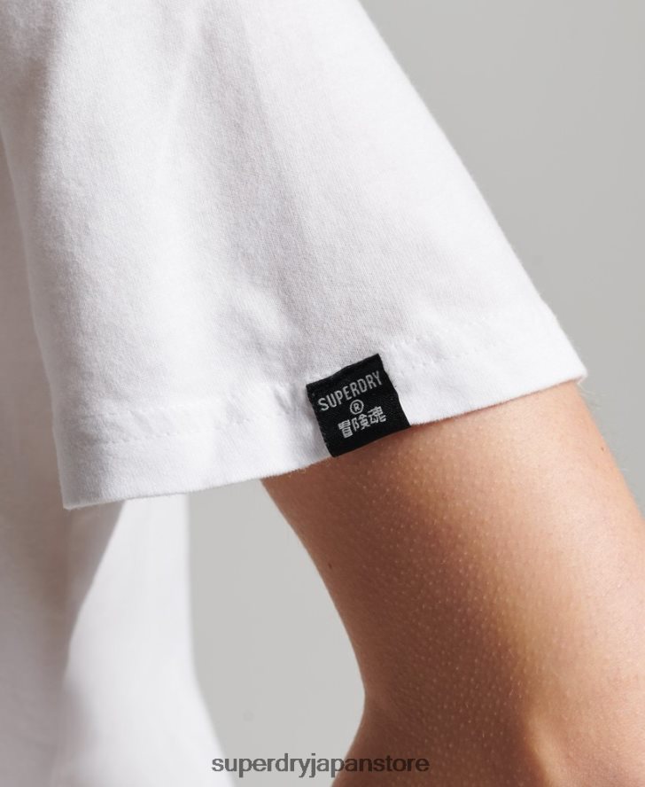 コアロゴTシャツ 女性 Superdry 衣類 白 2J62PZ6279