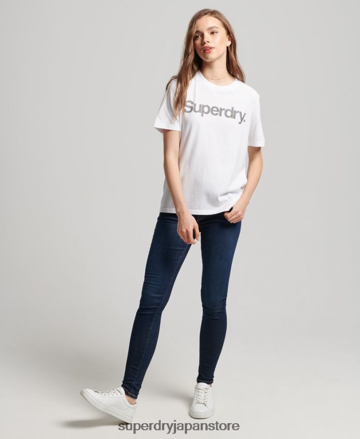 コアロゴTシャツ 女性 Superdry 衣類 白 2J62PZ6279