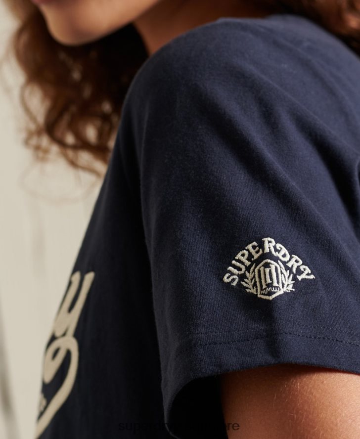 クラフトへの誇りTシャツ 女性 Superdry 衣類 海軍 2J62PZ6284
