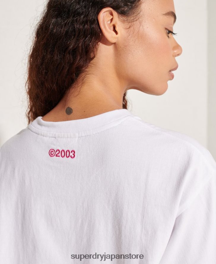 コーポレートロゴ ブライツ Tシャツ 女性 Superdry 衣類 白 2J62PZ6289