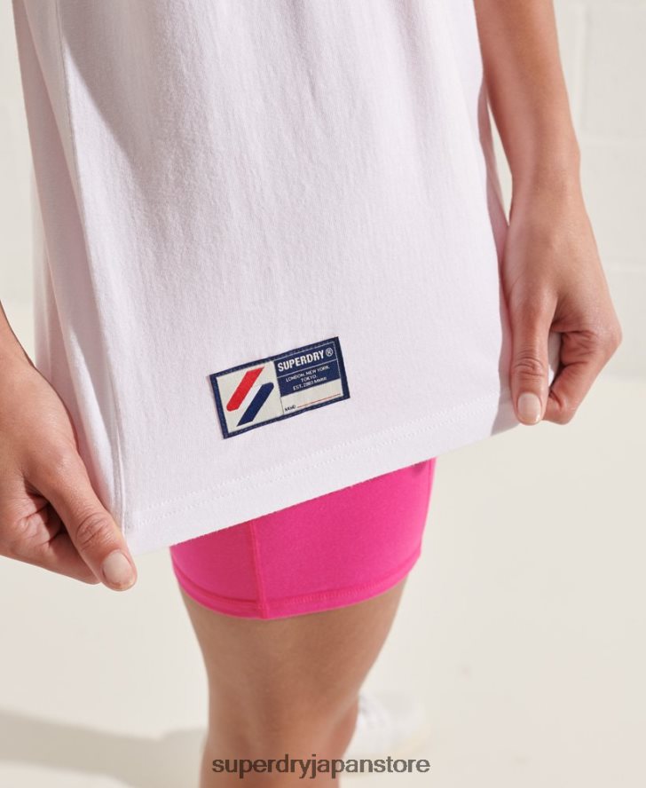 コーポレートロゴ ブライツ Tシャツ 女性 Superdry 衣類 白 2J62PZ6289