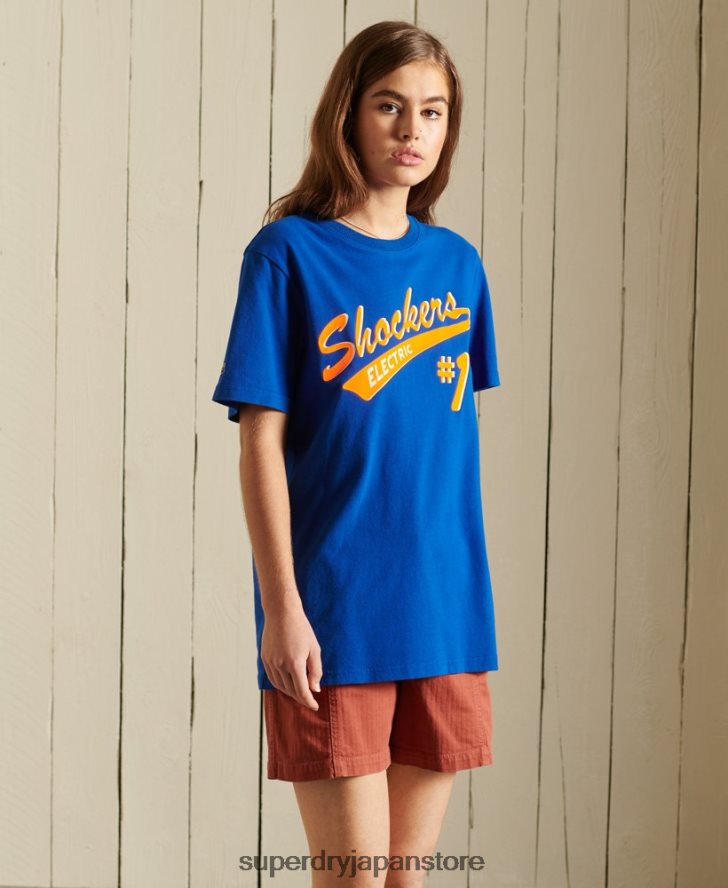 オーバーサイズのボヘミアン＆ロック T シャツ 女性 Superdry 衣類 濃紺 2J62PZ6295