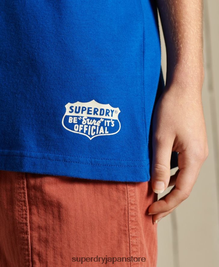 オーバーサイズのボヘミアン＆ロック T シャツ 女性 Superdry 衣類 濃紺 2J62PZ6295