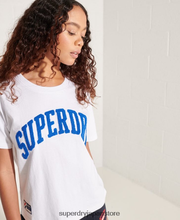代表アーチ ボクシー T シャツ 女性 Superdry 衣類 白 2J62PZ6296