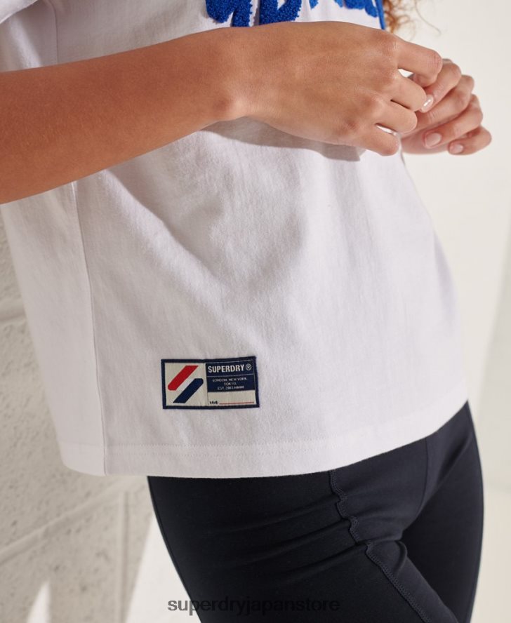 代表アーチ ボクシー T シャツ 女性 Superdry 衣類 白 2J62PZ6296