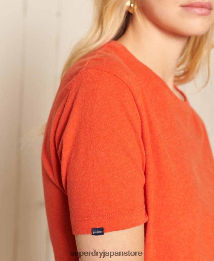 オーガニックコットン ルーズフィット ヴィンテージロゴ Tシャツ 女性 Superdry 衣類 オレンジ 2J62PZ6297
