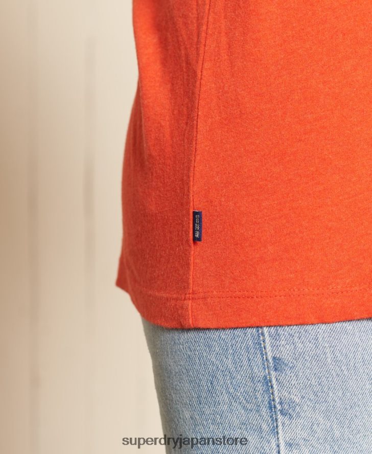 オーガニックコットン ルーズフィット ヴィンテージロゴ Tシャツ 女性 Superdry 衣類 オレンジ 2J62PZ6297