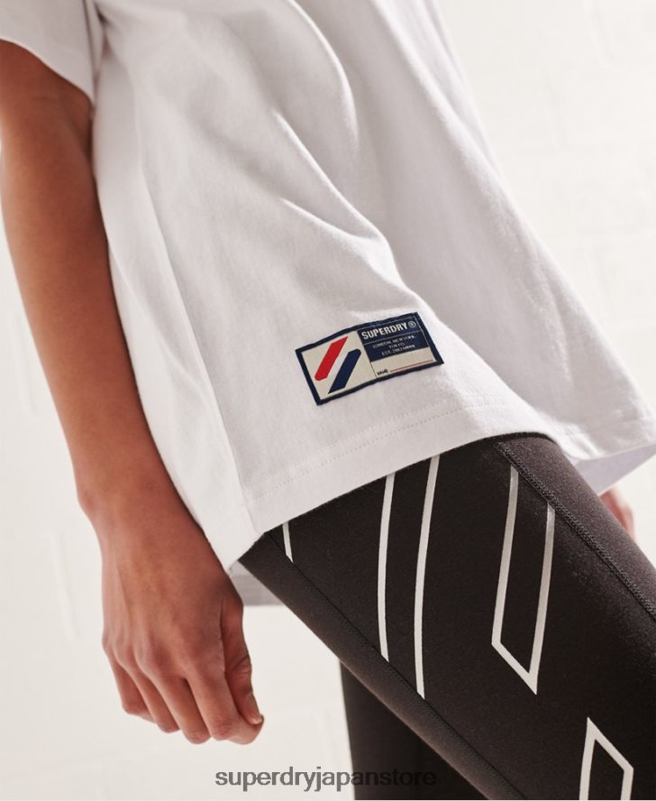 バーシティアーチ モノラル Tシャツ 女性 Superdry 衣類 白 2J62PZ6300
