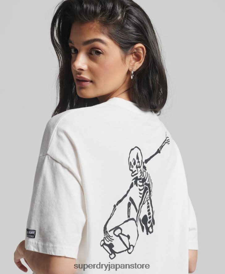 ヴィンテージカリTシャツ 女性 Superdry 衣類 白 2J62PZ6301
