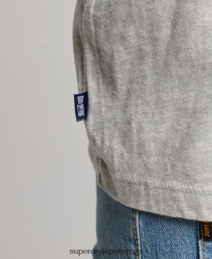 オーガニックコットン エッセンシャル Tシャツ 女性 Superdry 衣類 ライトグレー 2J62PZ6302