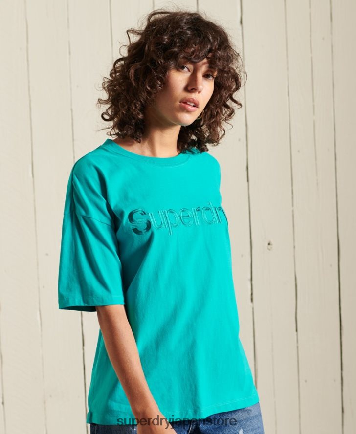コアロゴソースTシャツ 女性 Superdry 衣類 緑 2J62PZ6303