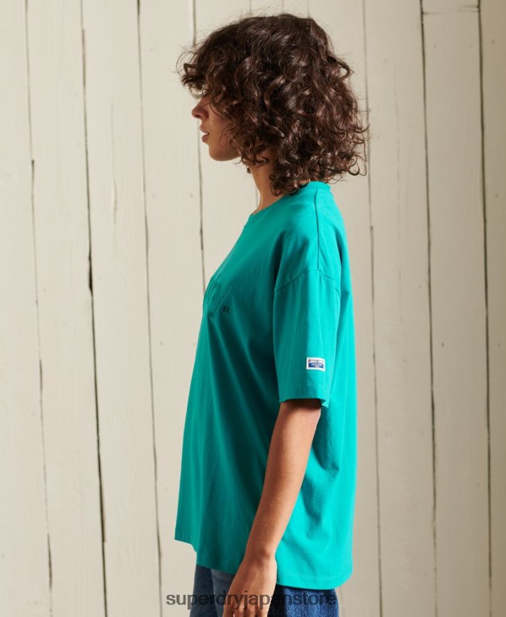 コアロゴソースTシャツ 女性 Superdry 衣類 緑 2J62PZ6303