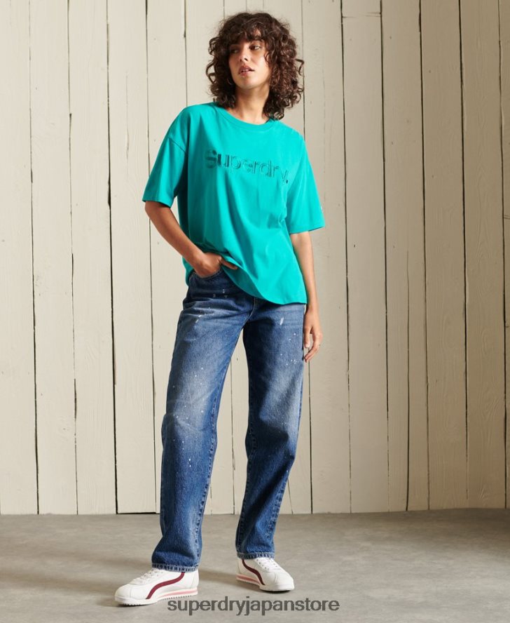 コアロゴソースTシャツ 女性 Superdry 衣類 緑 2J62PZ6303