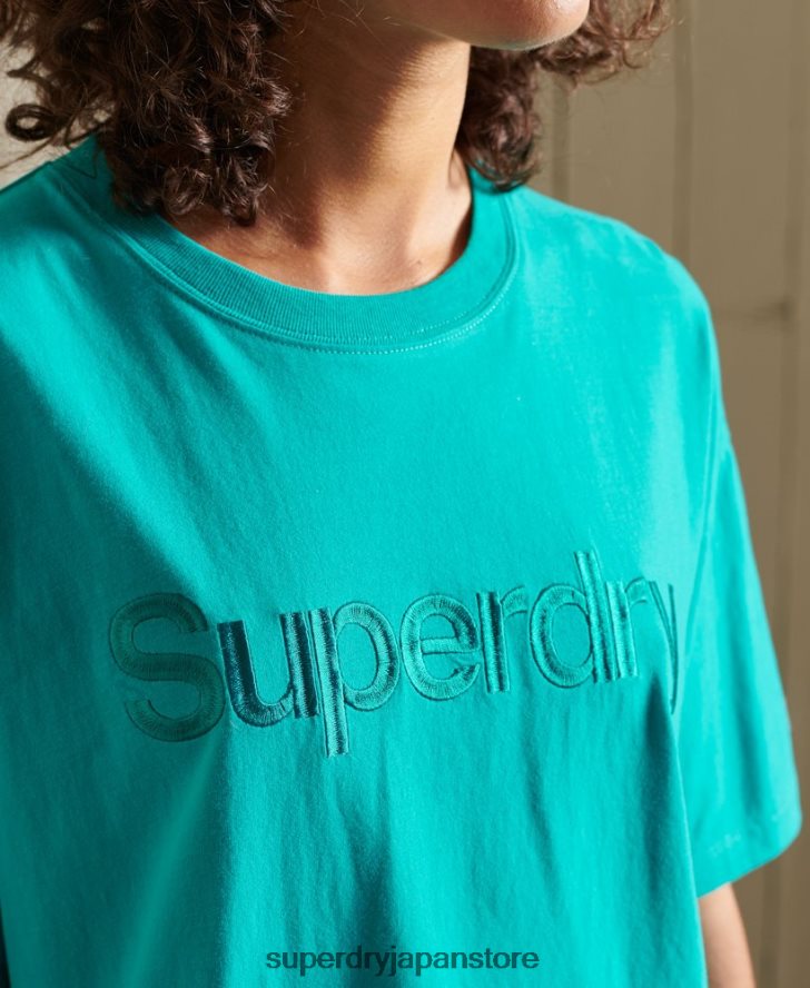 コアロゴソースTシャツ 女性 Superdry 衣類 緑 2J62PZ6303