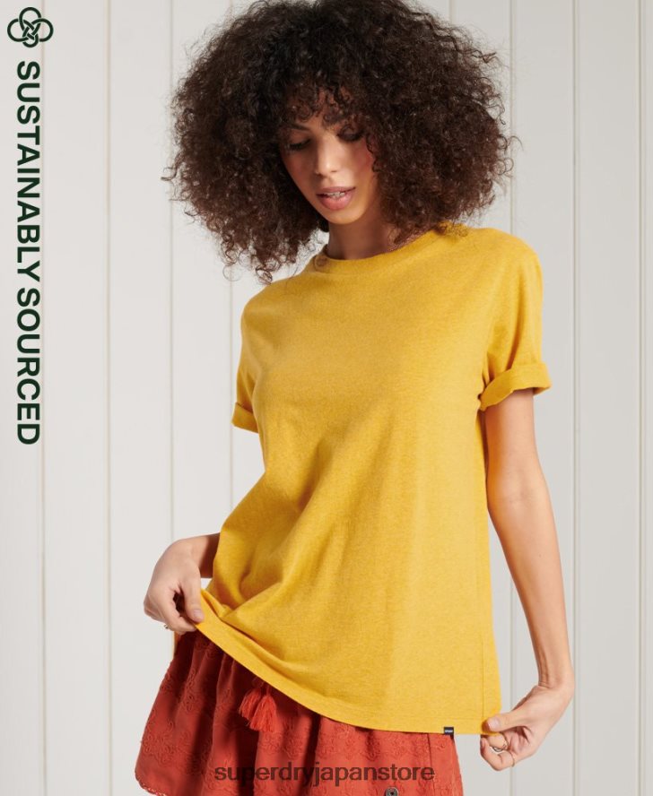 オーガニックコットン エッセンシャル Tシャツ 女性 Superdry 衣類 オレンジ 2J62PZ6306