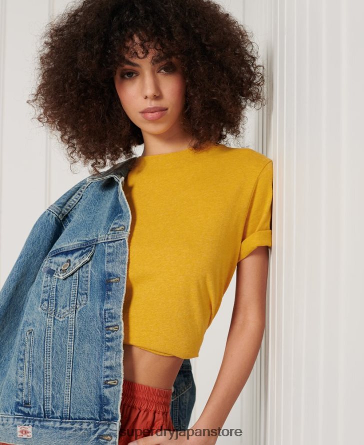 オーガニックコットン エッセンシャル Tシャツ 女性 Superdry 衣類 オレンジ 2J62PZ6306