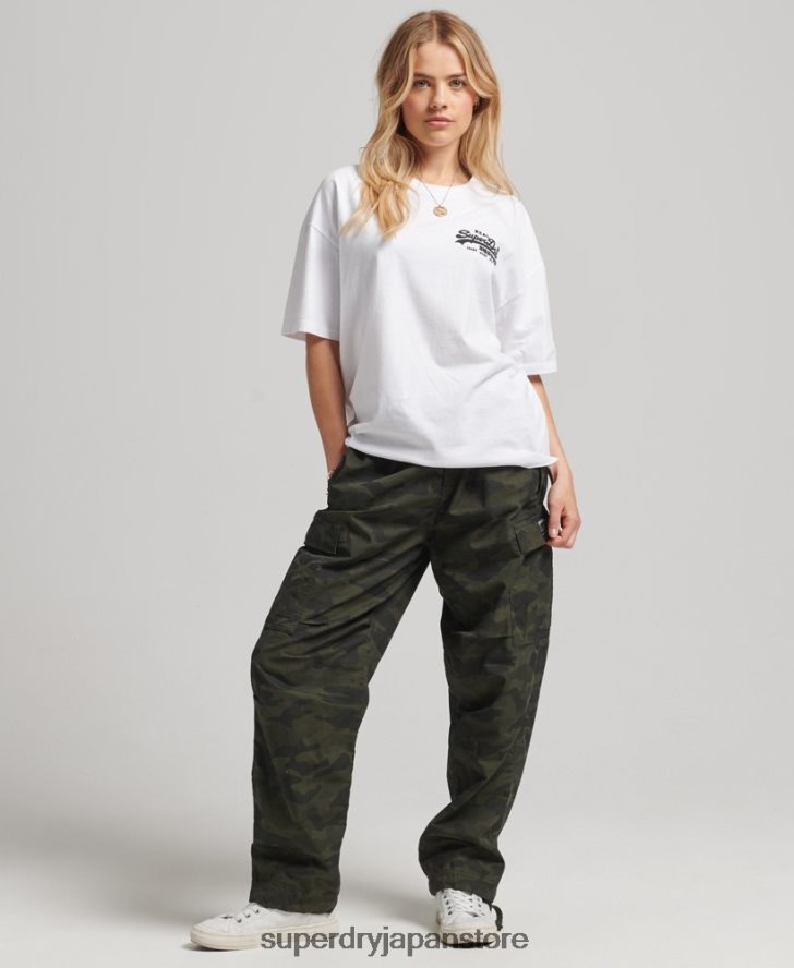 ヴィンテージロゴボックスフィットTシャツ 女性 Superdry 衣類 白 2J62PZ6308