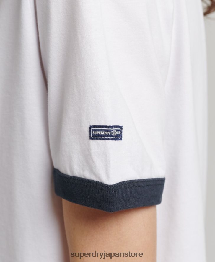 クーパーノスタルジアTシャツ 女性 Superdry 衣類 白 2J62PZ6309