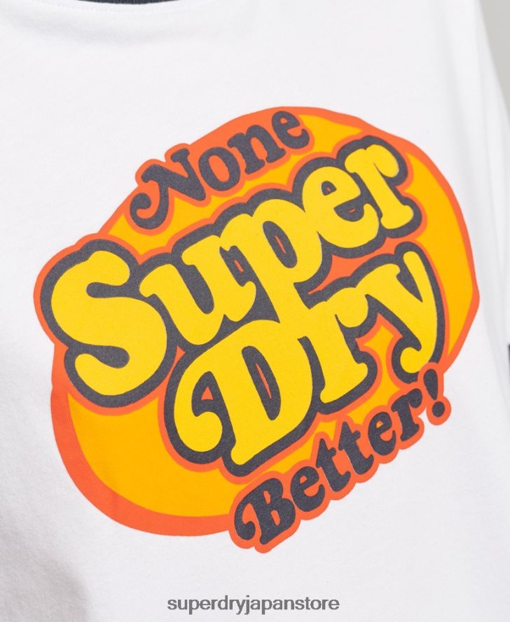 クーパーノスタルジアTシャツ 女性 Superdry 衣類 白 2J62PZ6309