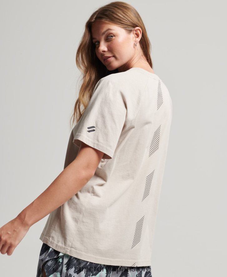 オーガニックコットンコア半袖Tシャツ 女性 Superdry 衣類 ベージュ 2J62PZ6312