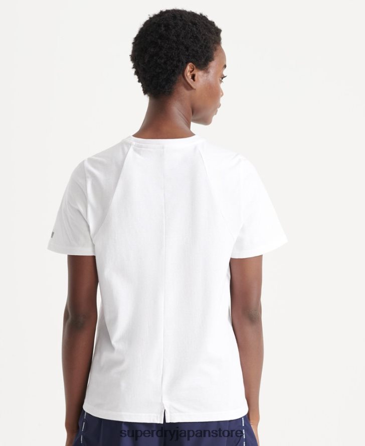 ランニング半袖Tシャツ 女性 Superdry 衣類 白 2J62PZ6344