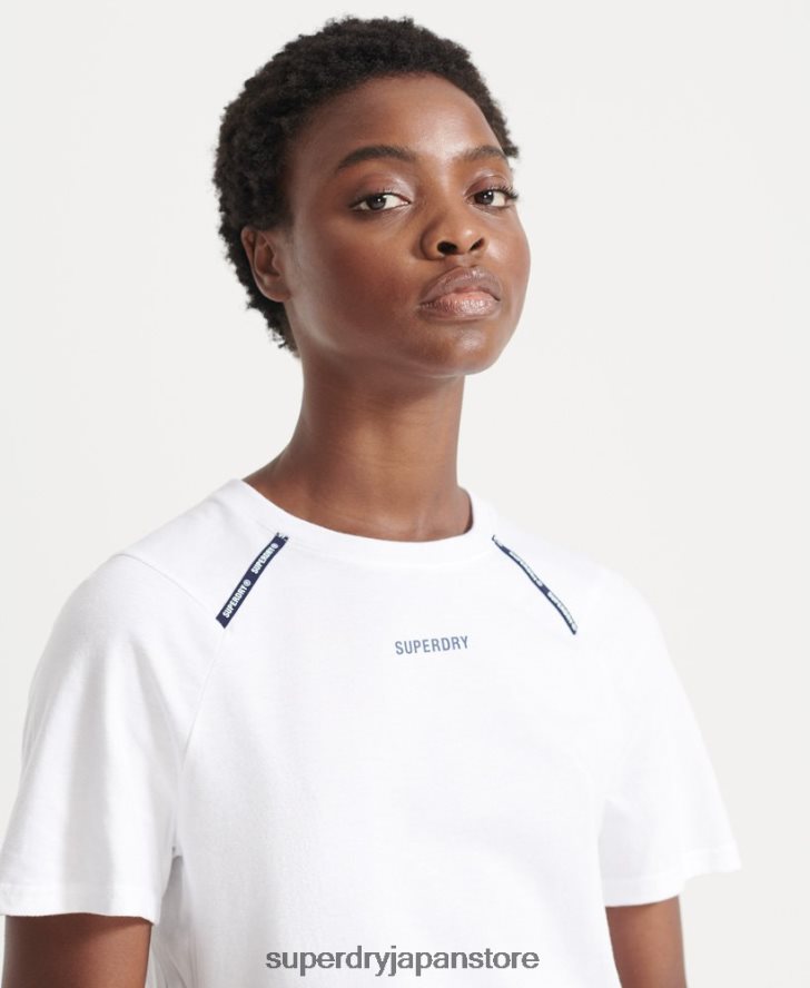 ランニング半袖Tシャツ 女性 Superdry 衣類 白 2J62PZ6344