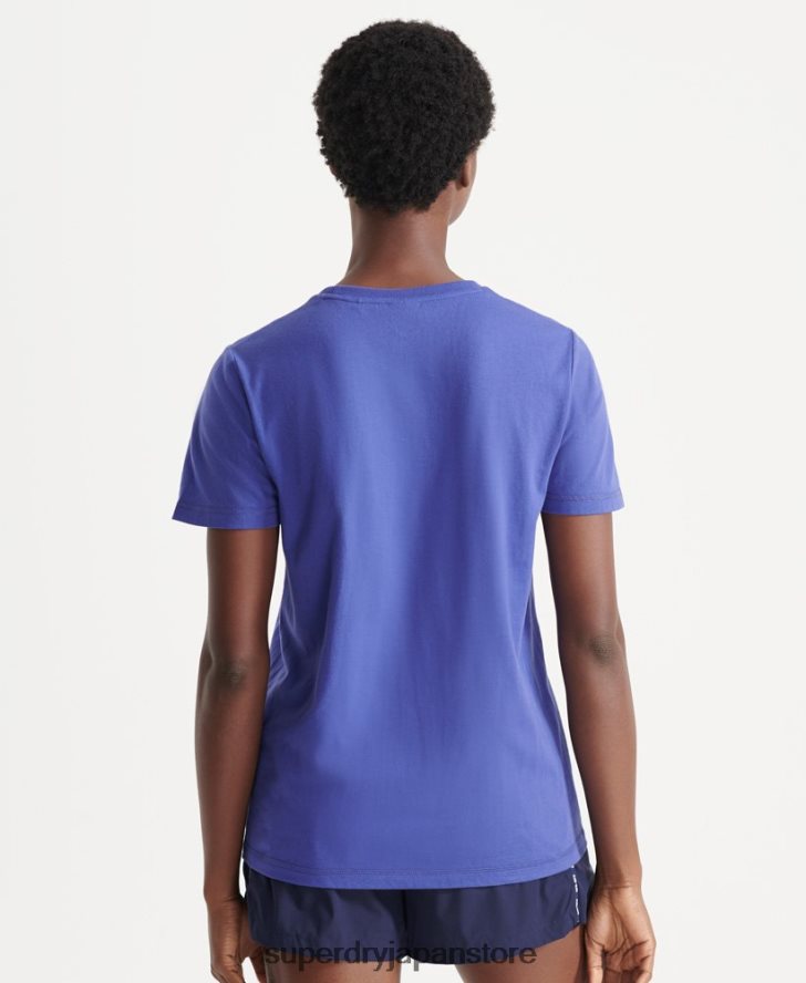 トレインコアグラフィックTシャツ 女性 Superdry 衣類 青 2J62PZ6352