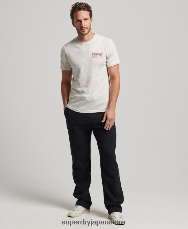 ヴィンテージレコードレーベルTシャツ 男性 Superdry 衣類 グレー 2J62PZ6359