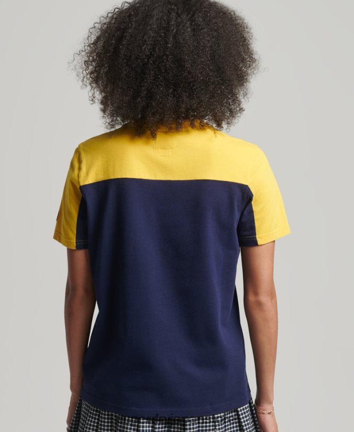 ヴィンテージロゴカレッジTシャツ 女性 Superdry 衣類 海軍 2J62PZ6692
