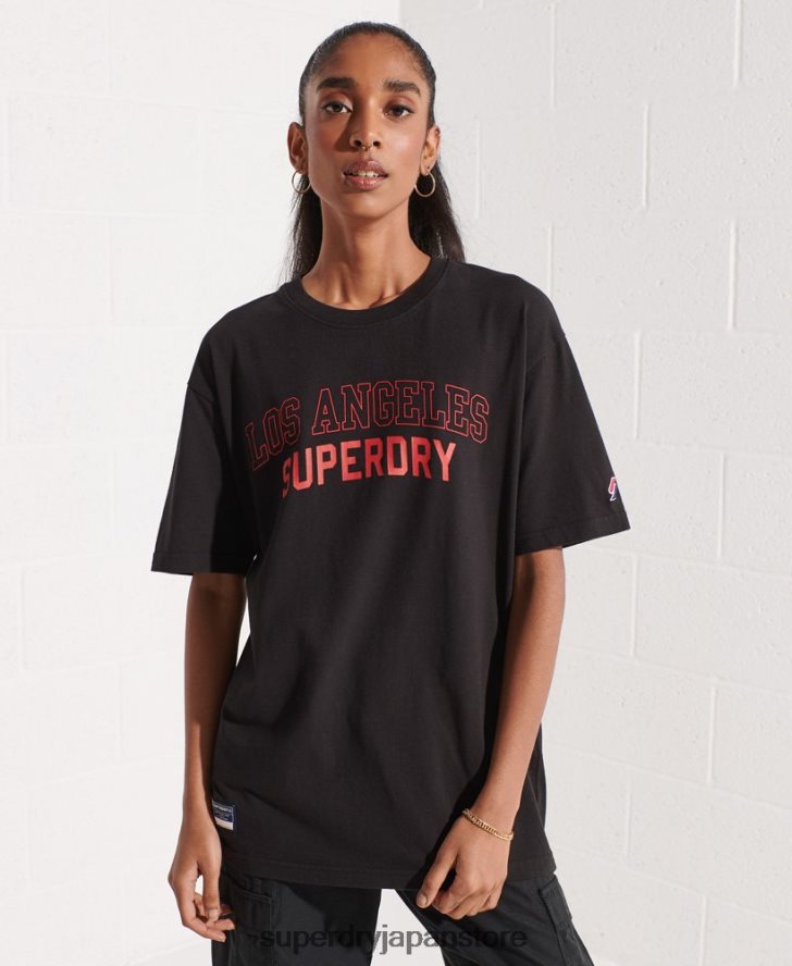 シティカレッジTシャツ 女性 Superdry 衣類 黒 2J62PZ6741