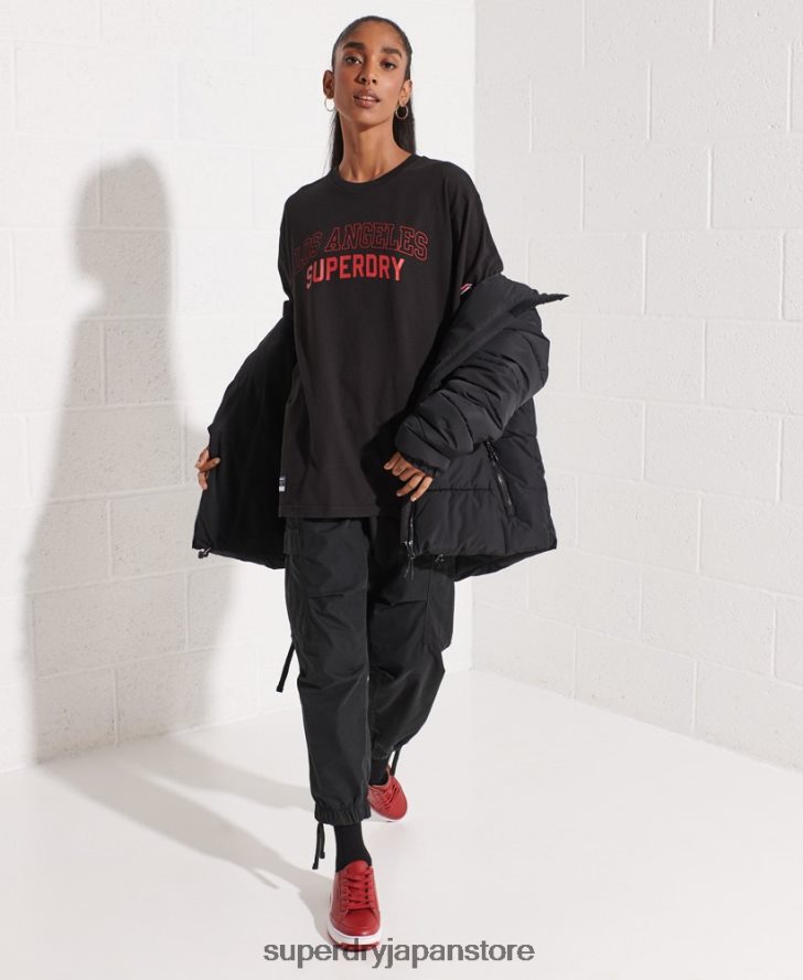シティカレッジTシャツ 女性 Superdry 衣類 黒 2J62PZ6741