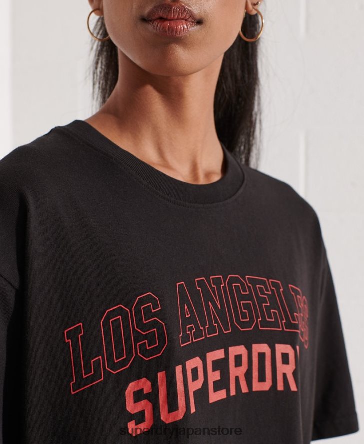 シティカレッジTシャツ 女性 Superdry 衣類 黒 2J62PZ6741
