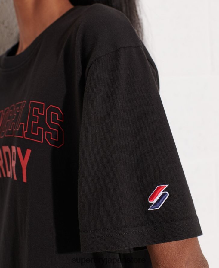 シティカレッジTシャツ 女性 Superdry 衣類 黒 2J62PZ6741
