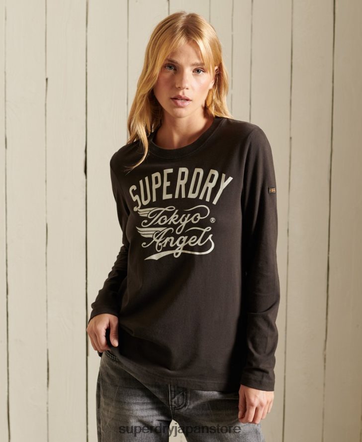 スクリプトスタイルワークウェアTシャツ 女性 Superdry 衣類 茶色 2J62PZ6750