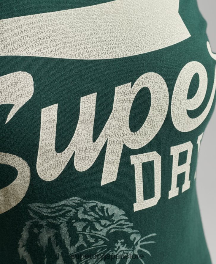 ルーズフィットのトラック&フィールドクラシックTシャツ 女性 Superdry 衣類 緑 2J62PZ6762