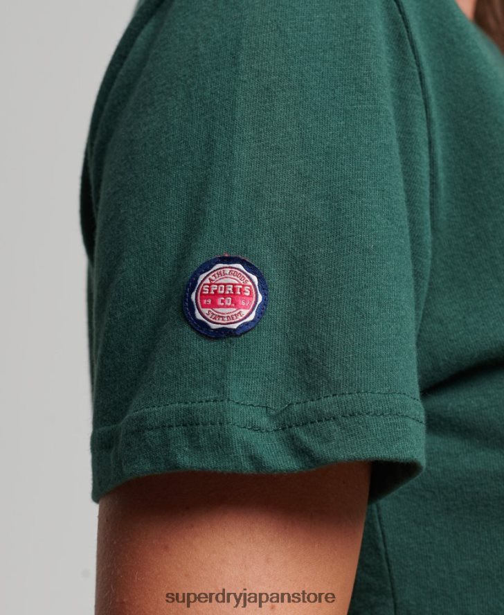 ルーズフィットのトラック&フィールドクラシックTシャツ 女性 Superdry 衣類 緑 2J62PZ6762