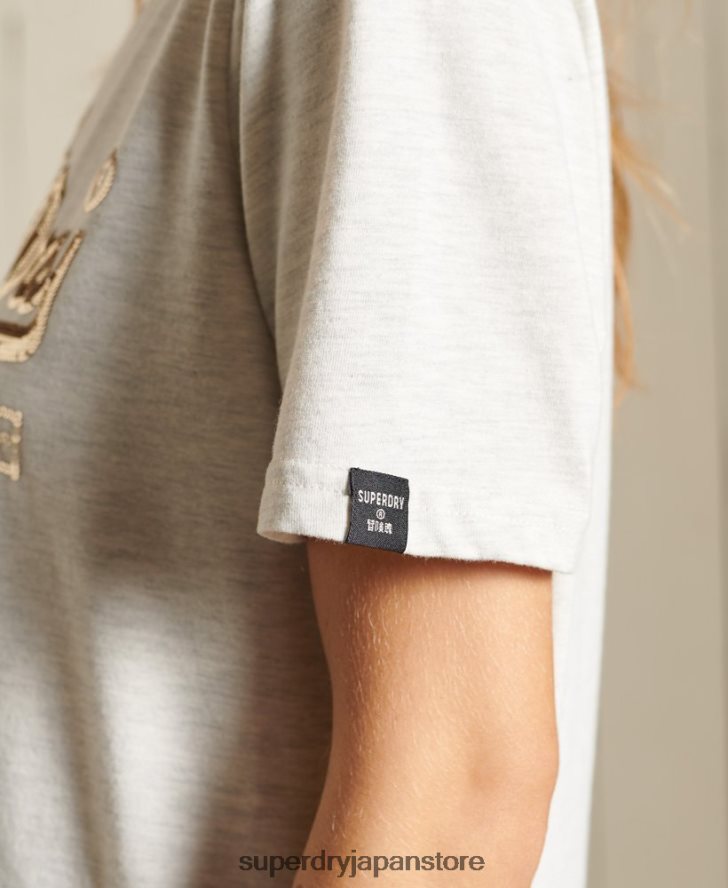 ヴィンテージロゴボヘミアンスパークルTシャツ 女性 Superdry 衣類 ベージュ 2J62PZ6774
