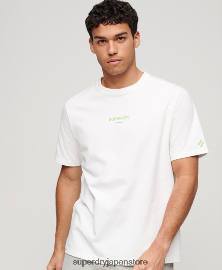 スポーツウェアTシャツ 男性 Superdry 衣類 白 2J62PZ79