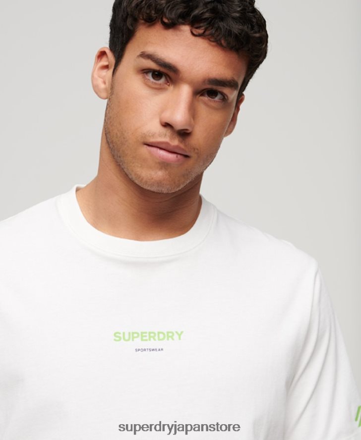 スポーツウェアTシャツ 男性 Superdry 衣類 白 2J62PZ79