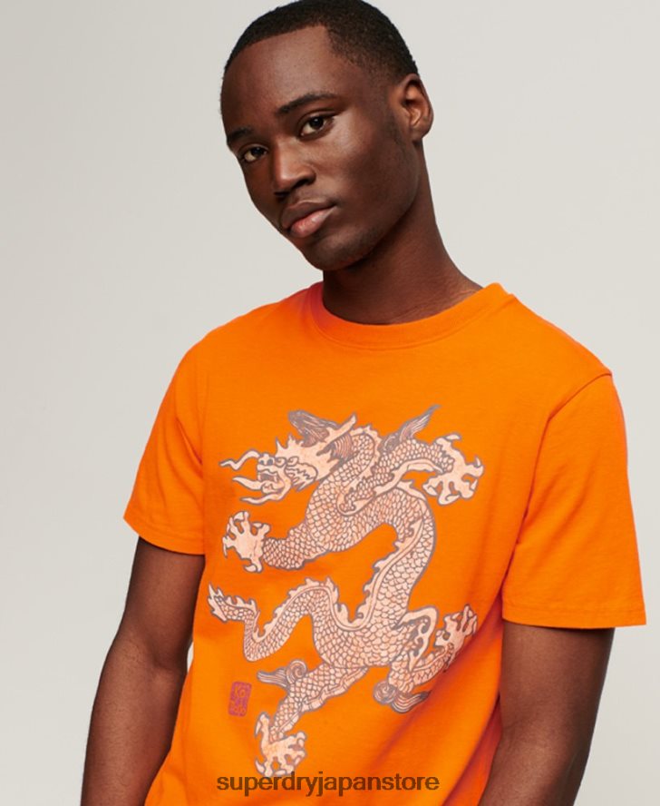 ヴィンテージTシャツ 男性 Superdry x Komodo 衣類 オレンジ 2J62PZ49