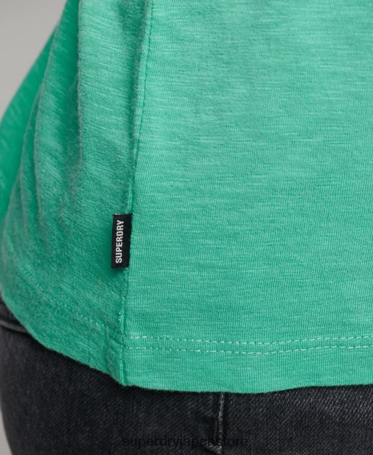 オーガニックコットン 長袖ポケット Vネックトップ 女性 Superdry 衣類 ライトブルー 2J62PZ6595