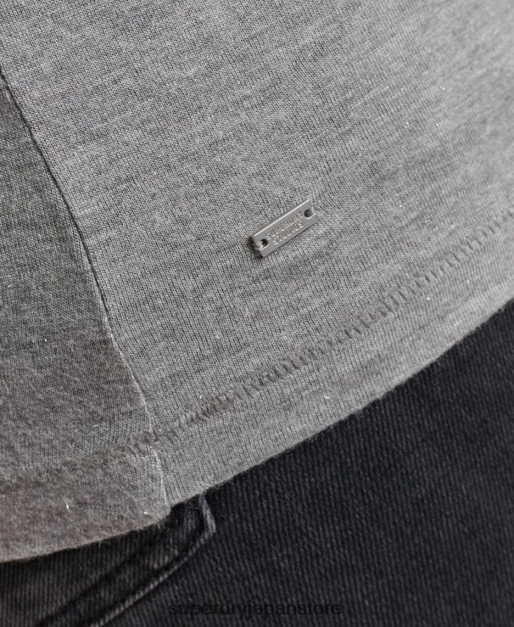 長袖Vネックトップ 女性 Superdry 衣類 グレー 2J62PZ6736