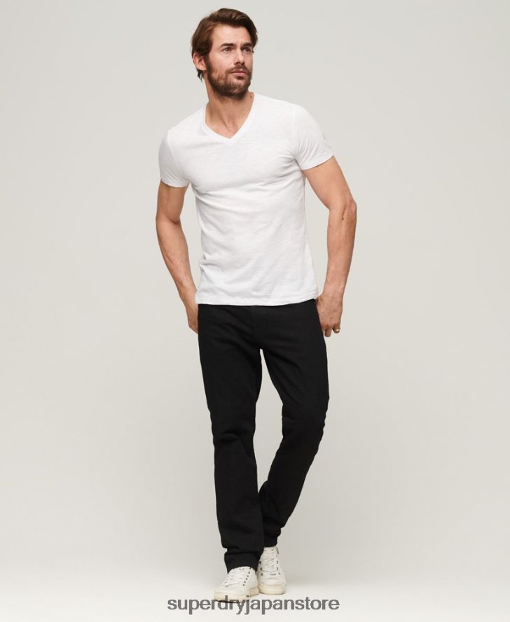 VネックTシャツ 男性 Superdry 衣類 白 2J62PZ70